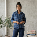 Indigo Aura Printed Shirt